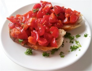 Bruschetta tomaat basilicum