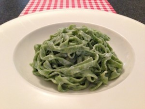 Spinazie pasta met gorgonzola