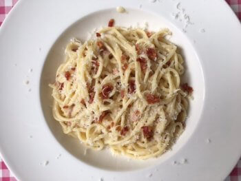 Spaghetti met witte asperges